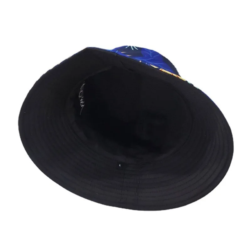 Sun hats fisherman hat sunscreen hats bucket hats sun hat Bocca Big Visor Brim Bucket Hat Reversible Hawaii Hats Double Sides Embroidery Unisex Summer Casual Hip Hop