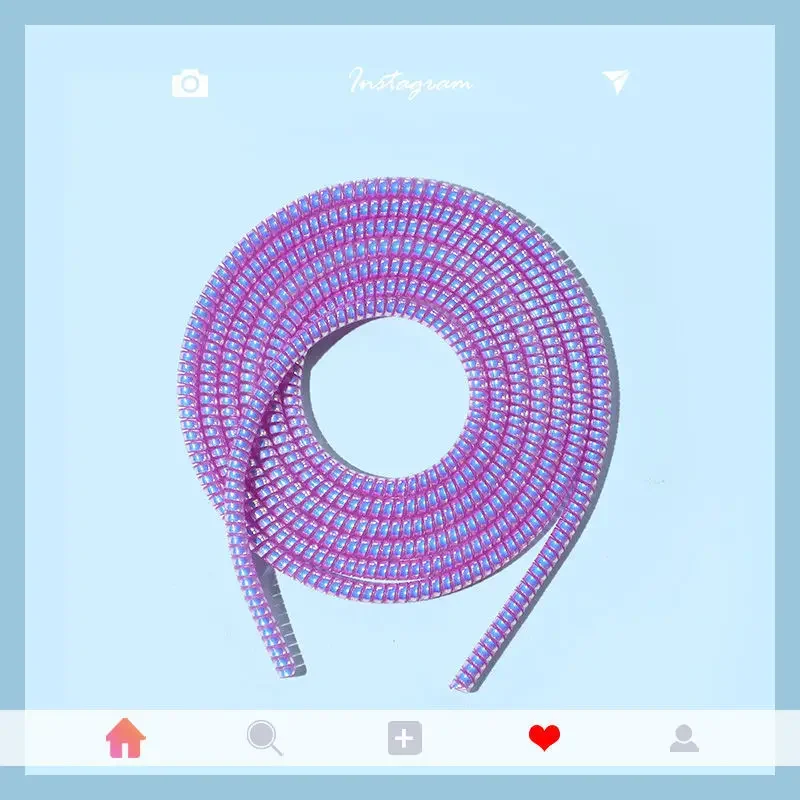 Colorful TPU Spiral USB Charging Cable Protector - 1.5M