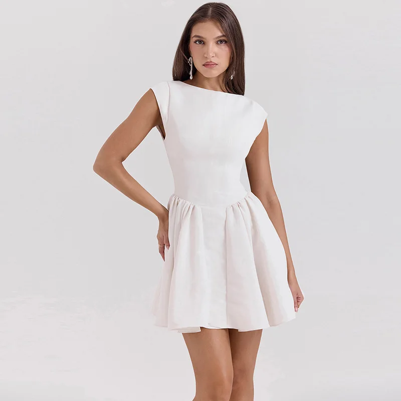 Fantoye Sexy Backless A-line Women Dress Black Sleeveless High Waist Dress Female Autumn Slim Elegant Party Clubwear Vestidos 8 Fantoye Sexy Backless A-line Women Dress Black Sleeveless High Waist Dress Female Autumn Slim Elegant Party Clubwear Vestidos