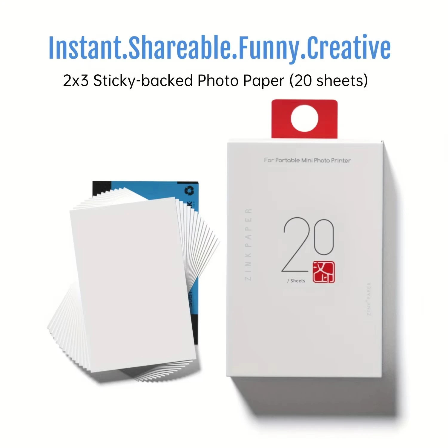 Original HPRT MT53 Photo Paper Self-adhesive Photo Paper 2x3 Inch Color Photo Paper For Mini Portable Printer 10/20/40PCS MT53 - 5