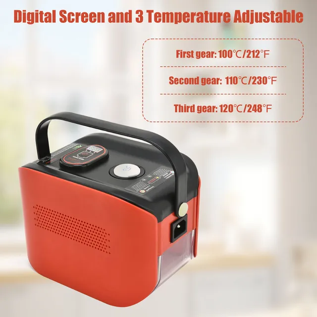 2500W 1.2L Steam Cleaner Temperature Adjustable Deep Cleaning Machine with 3 Brush Heads Window Scraper Cloth Cover Storage Bag 5