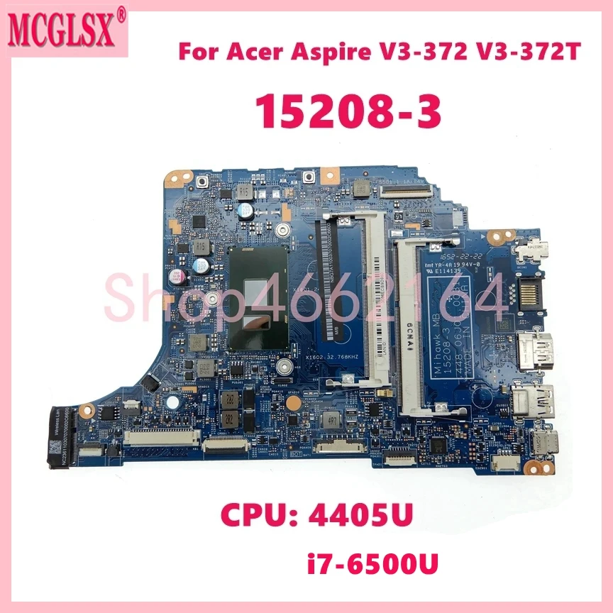 Laptop Motherboard para Acer Aspire 152083 Cpu 4405u I76500u Cpu V3-372 V3-372t 100 Testado Trabalho