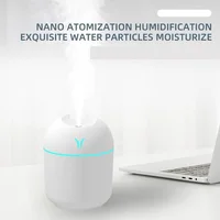 250ML USB Mini Air Humidifier Aroma Essential Oil Diffuser For Home Car Ultrasonic Mute Mist Maker Diffuser with LED Color Lamp 5