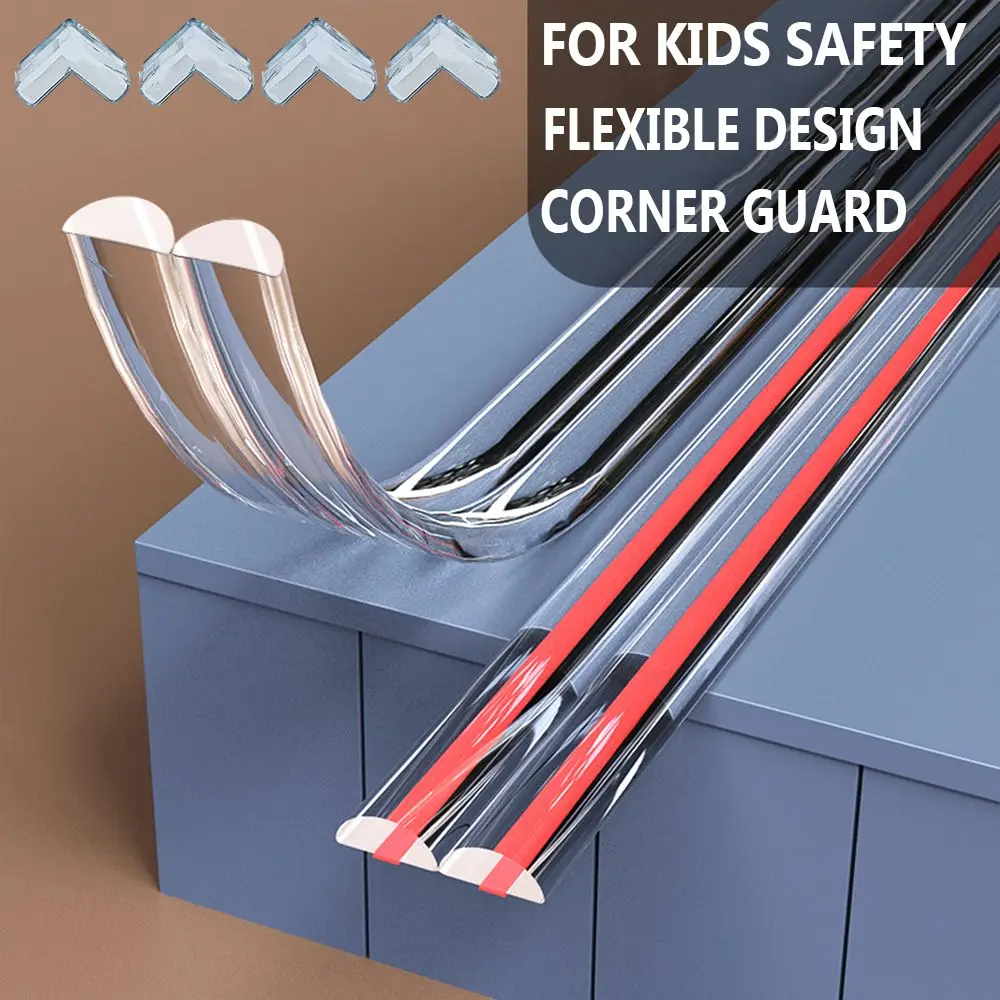Table Edge Guard Furniture Corner Protector Strip Self Adhesive Transparent Kids Collision Proof Soft Bumper Baby Safety silicone table corner protector,table corner protector,table edge protector,furniture anti collision strip