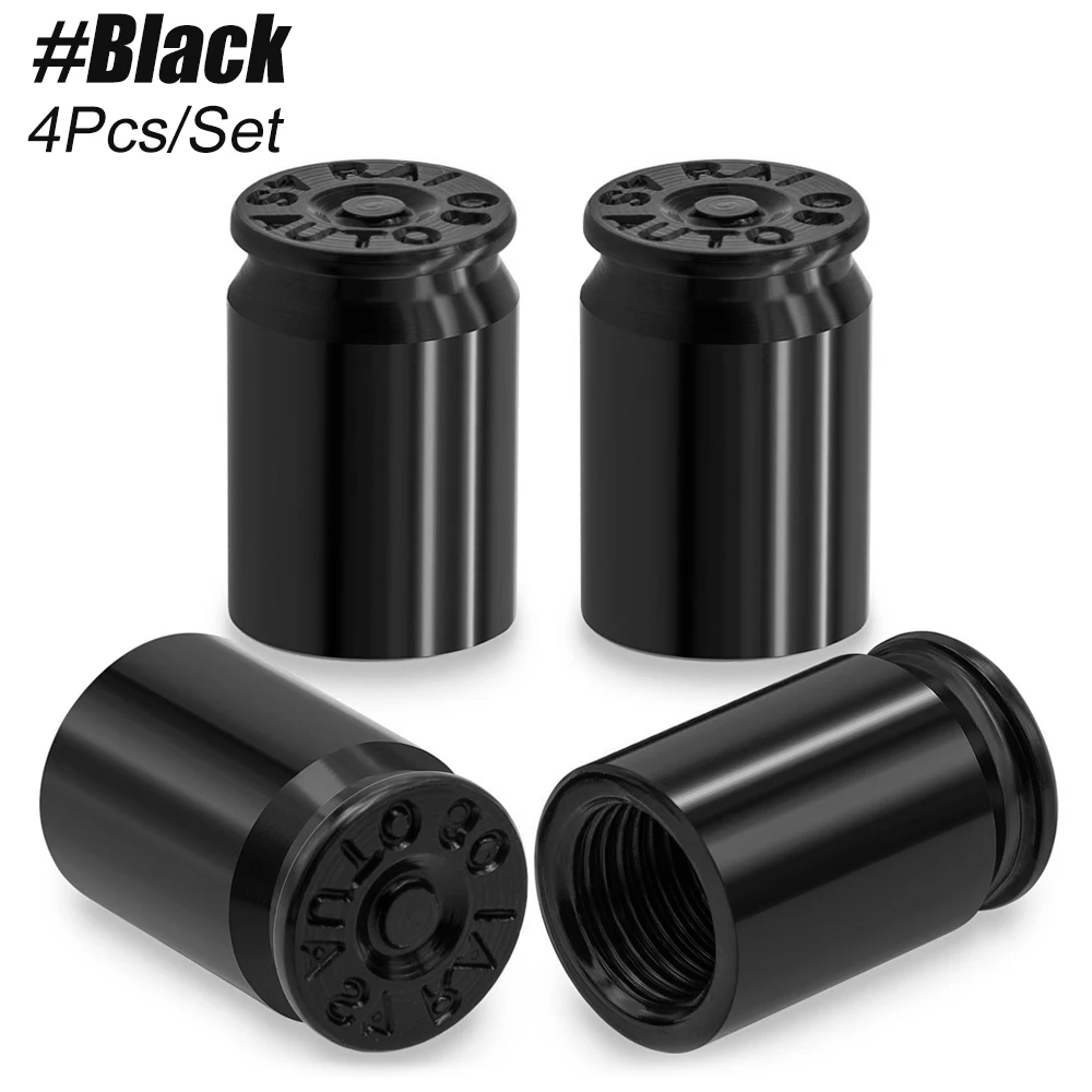 Universal Leak-Proof Tire Valve Stem Caps - Set of 4