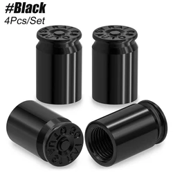 Universal Leak - Proof Tire Valve Stem Caps - Set of 4 (Black)