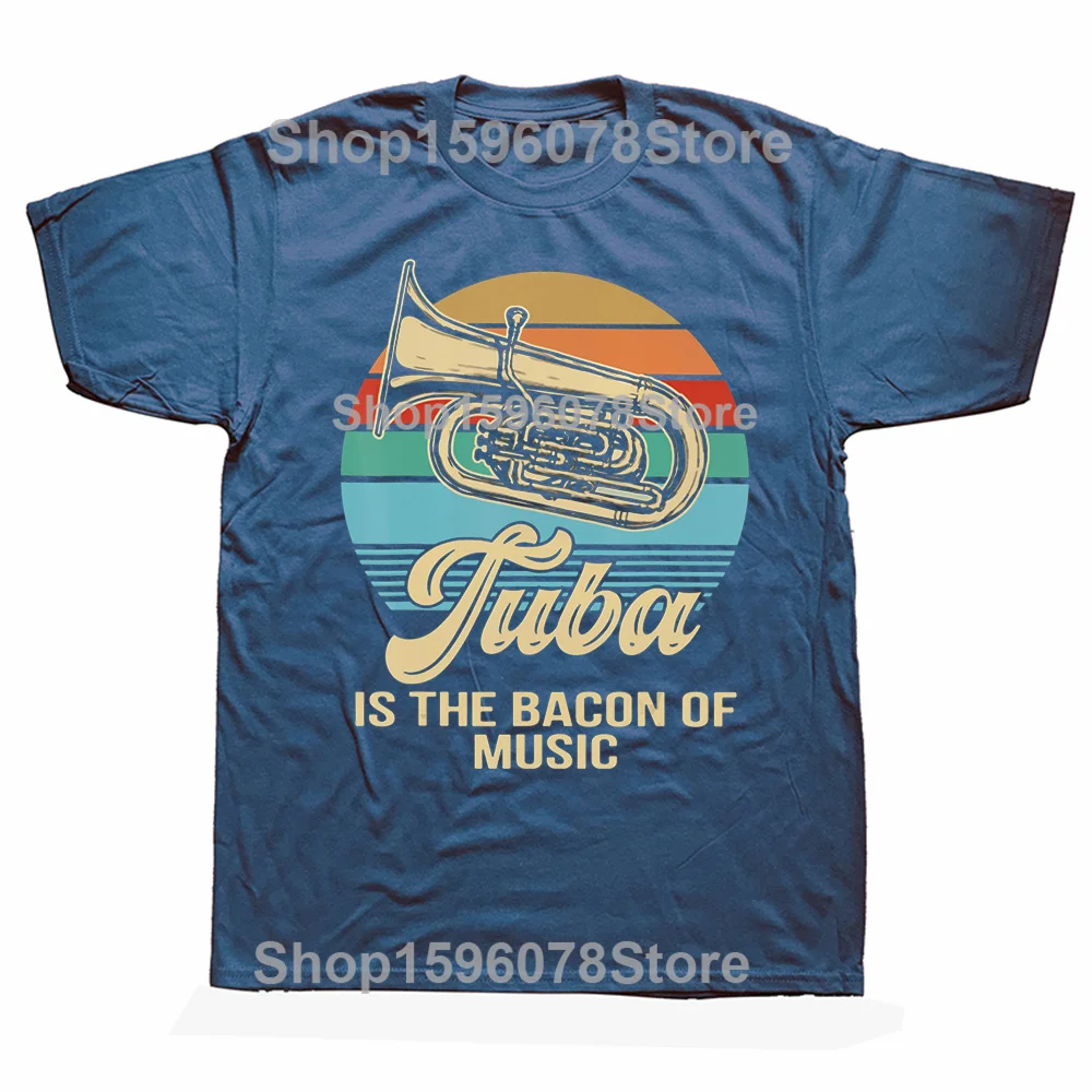 Funny Tuba Music Unisex Cotton Streetwear T-Shirt - Humor Loose Fit Short Sleeve