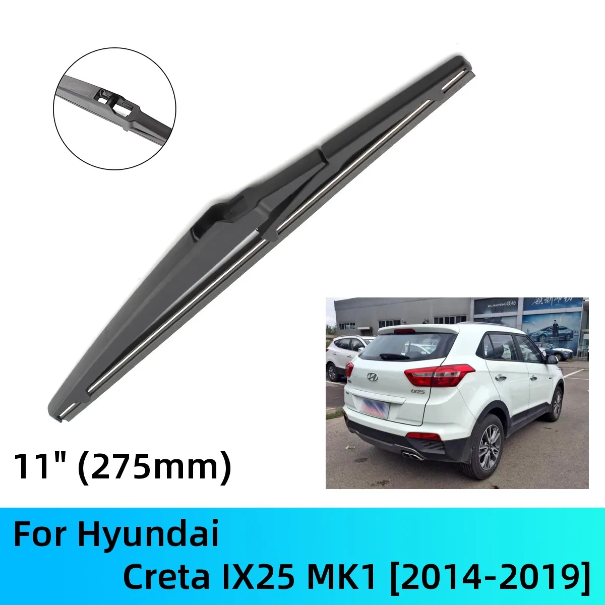 For Hyundai Creta Ix25 Mk1 2014-2019 Front Rear Wiper Blades Brushes Cutter  Accessories J Hook 2014 2015 2016 2017 2018 2019 - Windscreen Wipers -  AliExpress