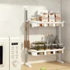 Wall Mounted Storage Rack Toilet Multi Purpose Organizer Moisture-Proof Portable Shelves Simplicity Multi-Storey Organizer Shelf 4