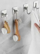  Adhesive Wall Hooks Home Kitchen Wall Door Hook Key Rack Mounted Door Key Cloth Coat Bathroom Robe Hanger Rack Shelf Bag Hook 