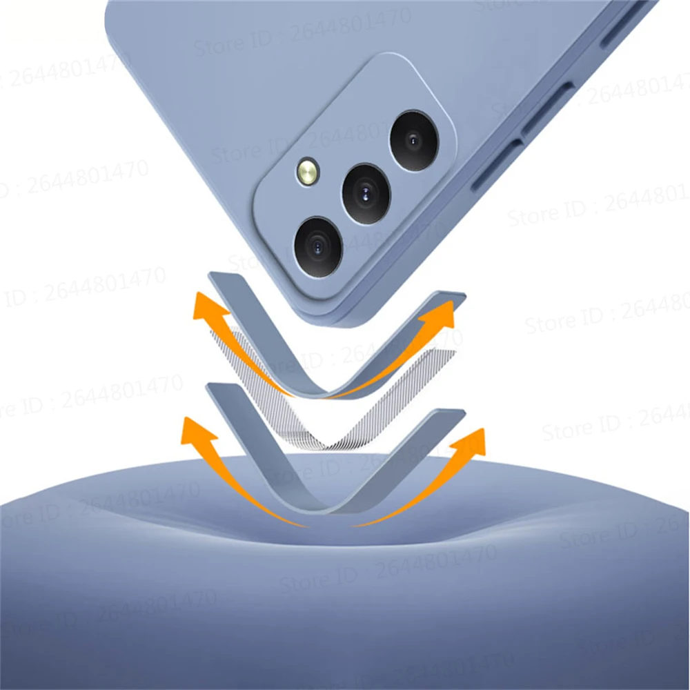 Square Liquid Silicone Shockproof Phone Case - Protective Soft Back Cover