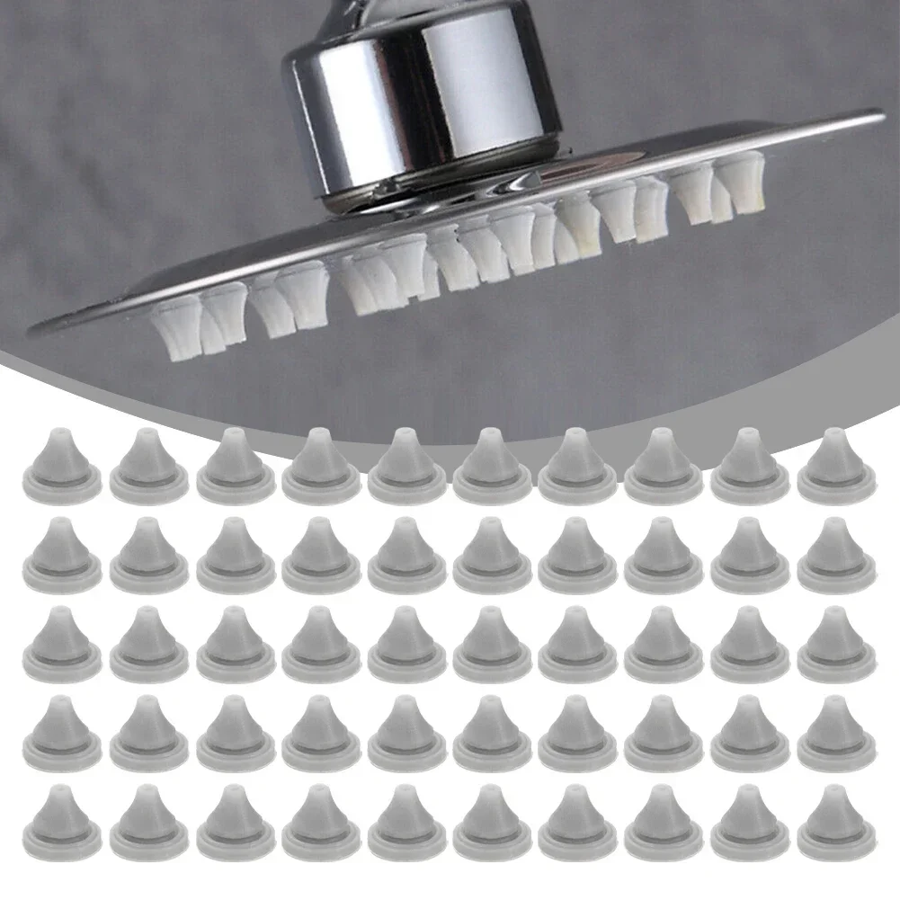 50pcs/set Shower Head Nozzles Replacement Part Spray Silicone Universal Water Outlet Liquid Soap Dispensers Tool Accessories 2