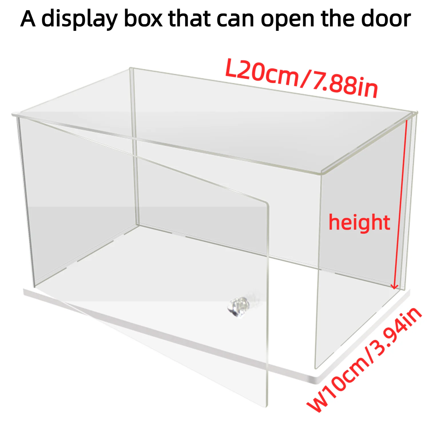 Elegant Display Box with Crystal Handle - Versatile Storage and Presentation Solution