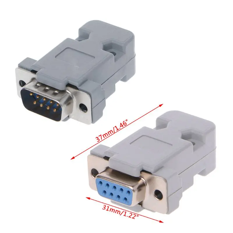 

5Sets 9Pin Male/Female D-Sub Plug Solder Connector RS232 Serial DB9 for w/ for G