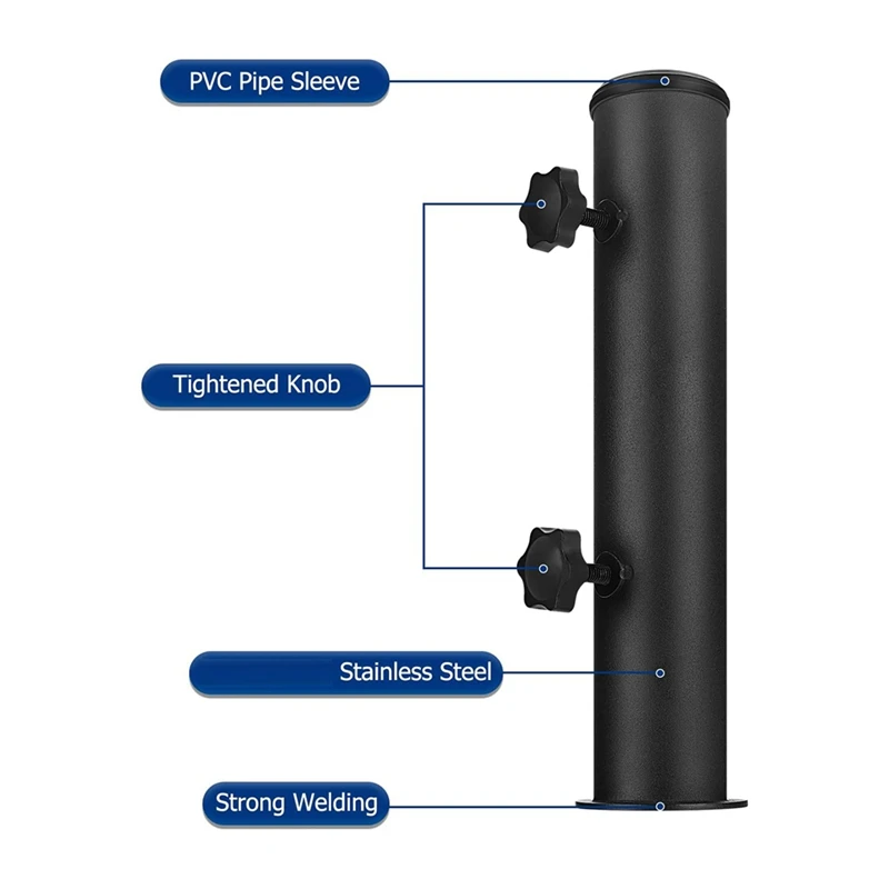 Umbrella Stand Tube Outdoor,Outside Stone Umbrella Tube Base,Table Bracket,DIY Mount