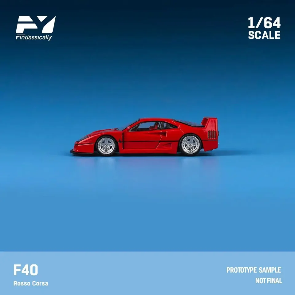 Finclasscially 1:64 F40 Red /Gray Front lights with Flip