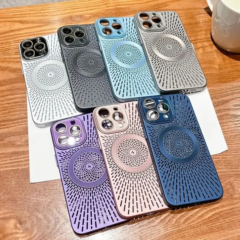 Ultra Slim Magnetic Case with Breathable Matte Finish and Wireless Charging Capability
