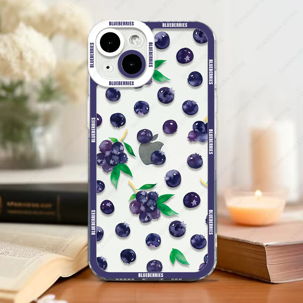 Case For iPhone 15 14 13 Pro Max 12 Mini 11 XS X XR SE 7 8 Plus Soft Cover Fruit Cherry Strawberry Banana- S08eb859ca51a497dab891cb6fc52e802j