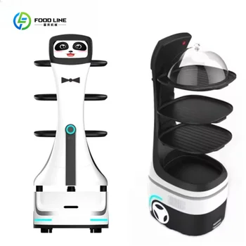 Robot di Servizio AI con Connettività 4G 5G Wi-Fi Bluetooth, IP54, Carico 30kg, Ricarica Automatica, Macchina Guida per Reception Hotel Personalizzabile