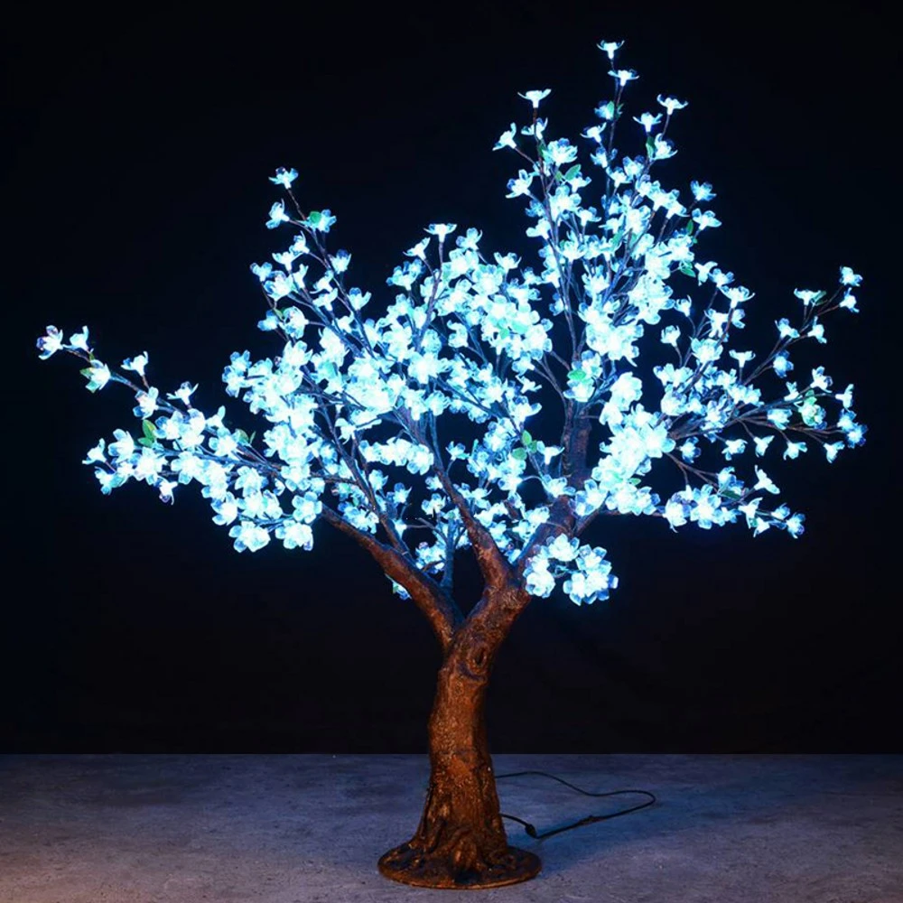 Connected cabin enthusiasm 5ft Tall Led Cherry Blossom Tree 7 Color RGB LED Chrismas Tree Lamp with  Remote Waterproof Garden Landscape Decoration Lighting| | - AliExpress