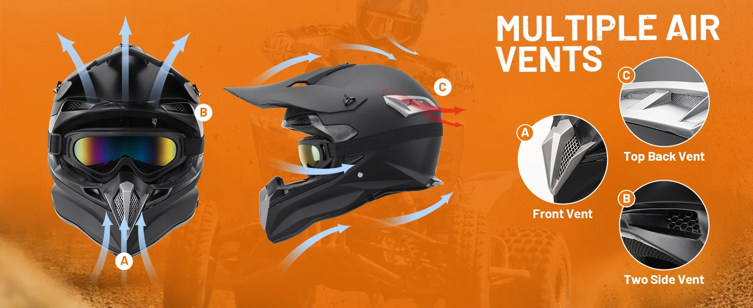 Motorcycle Dirt Mountain Bike Motocross Atv Helmets Adult Full Face DOT UTX BMX MX Unisex Men Women