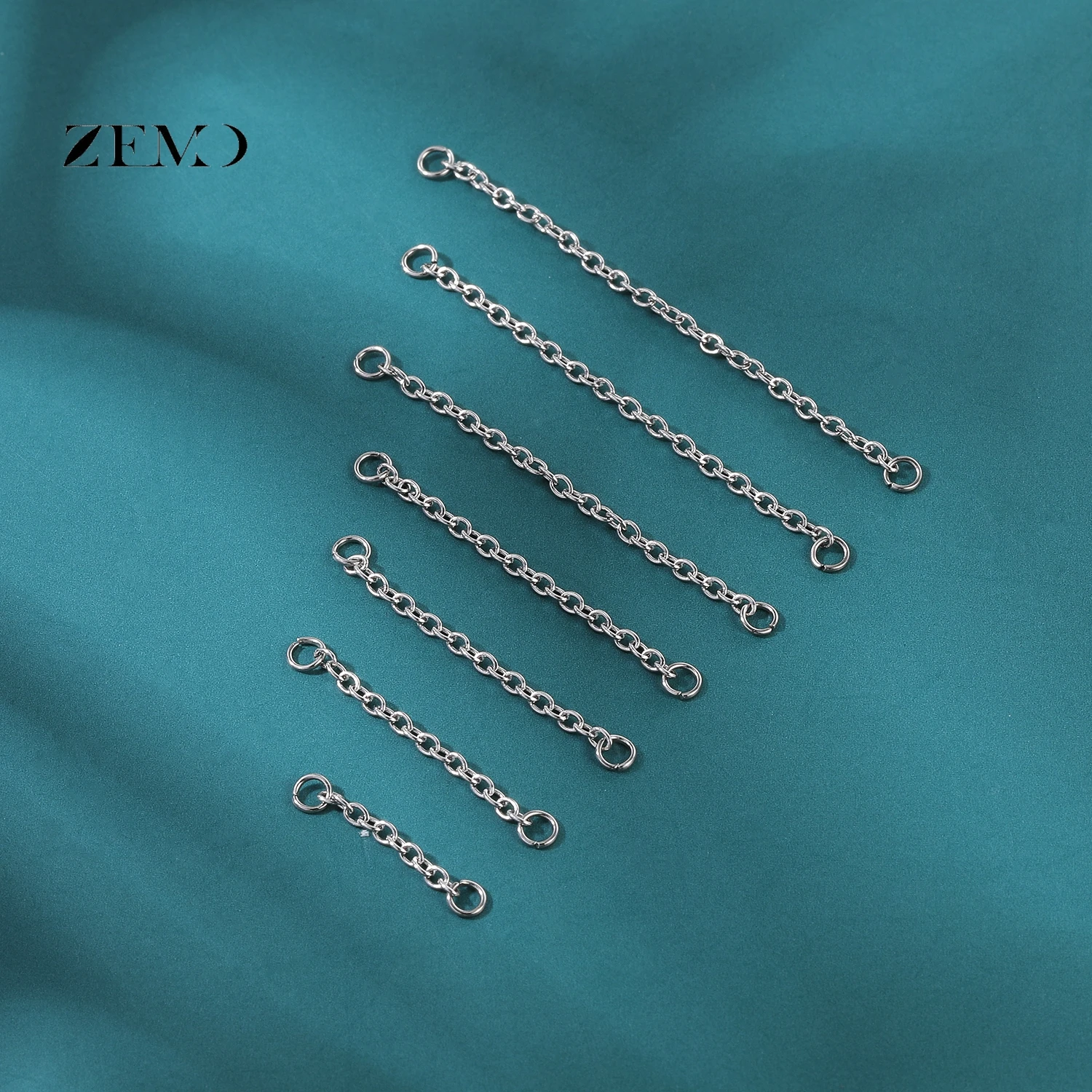 ZEMO 5 Stück Edelstahl Nasenketten Quaste Nasenbrücken-Piercings Herz Ohr Helix Ketten Accessoires Schmuck 32/35/40/45/50MM – Detail 12