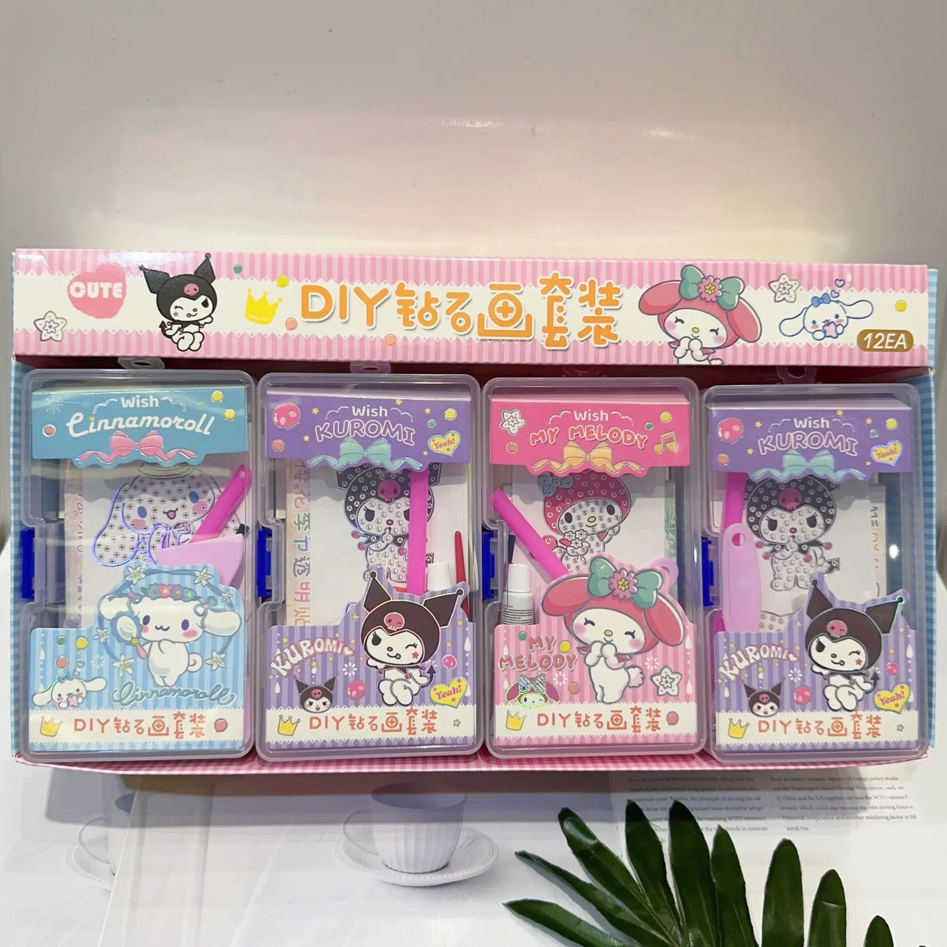 New Sanrio Cinnamoroll Diamond Painting Full Diamond Handmade Funny Diy  Sticker Diamond Crystal Kuromi My Melody Diamond Sticker