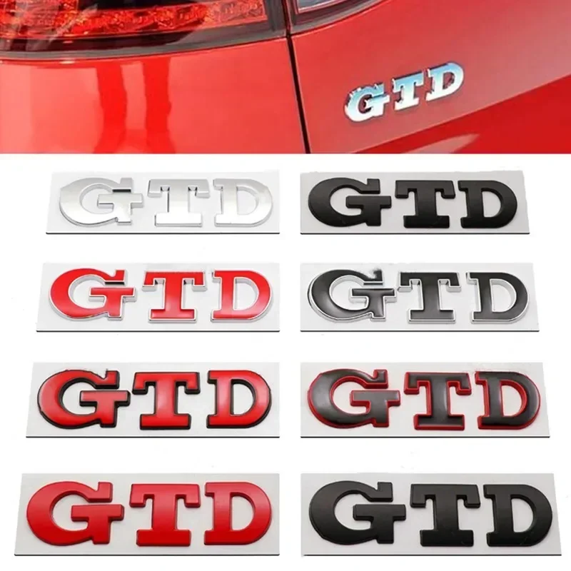 3D Metall Buchstaben Auto Hinten Stamm Abzeichen GTD Logo Emblem Für Volkswagen VW Golf 7 6 5 4 GTD Aufkleber MK2 MK4 MK5 MK6 MK7 Zubehör – Detail 1