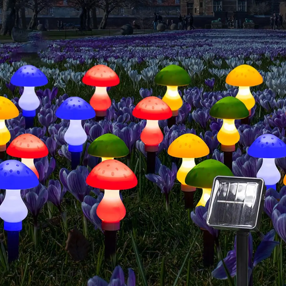 Outdoor Led Solar Mushroom Lights Solar Powered Landscape String