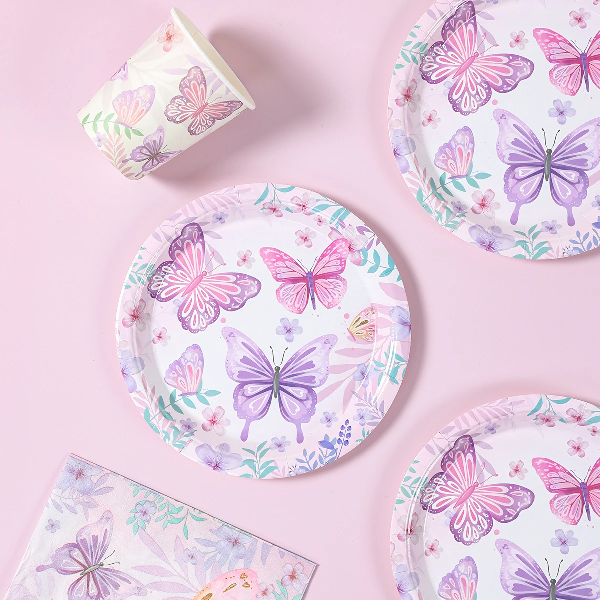 Pink & Purple Butterfly Party Favor Box