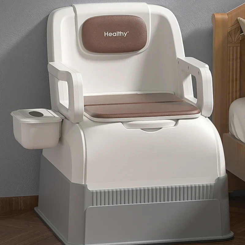 Ergonomic Elderly Toilet, Detachable Armrest, Heightened Portable Seat, Soft Backrest Comfort Chair for Pregnant Women 5