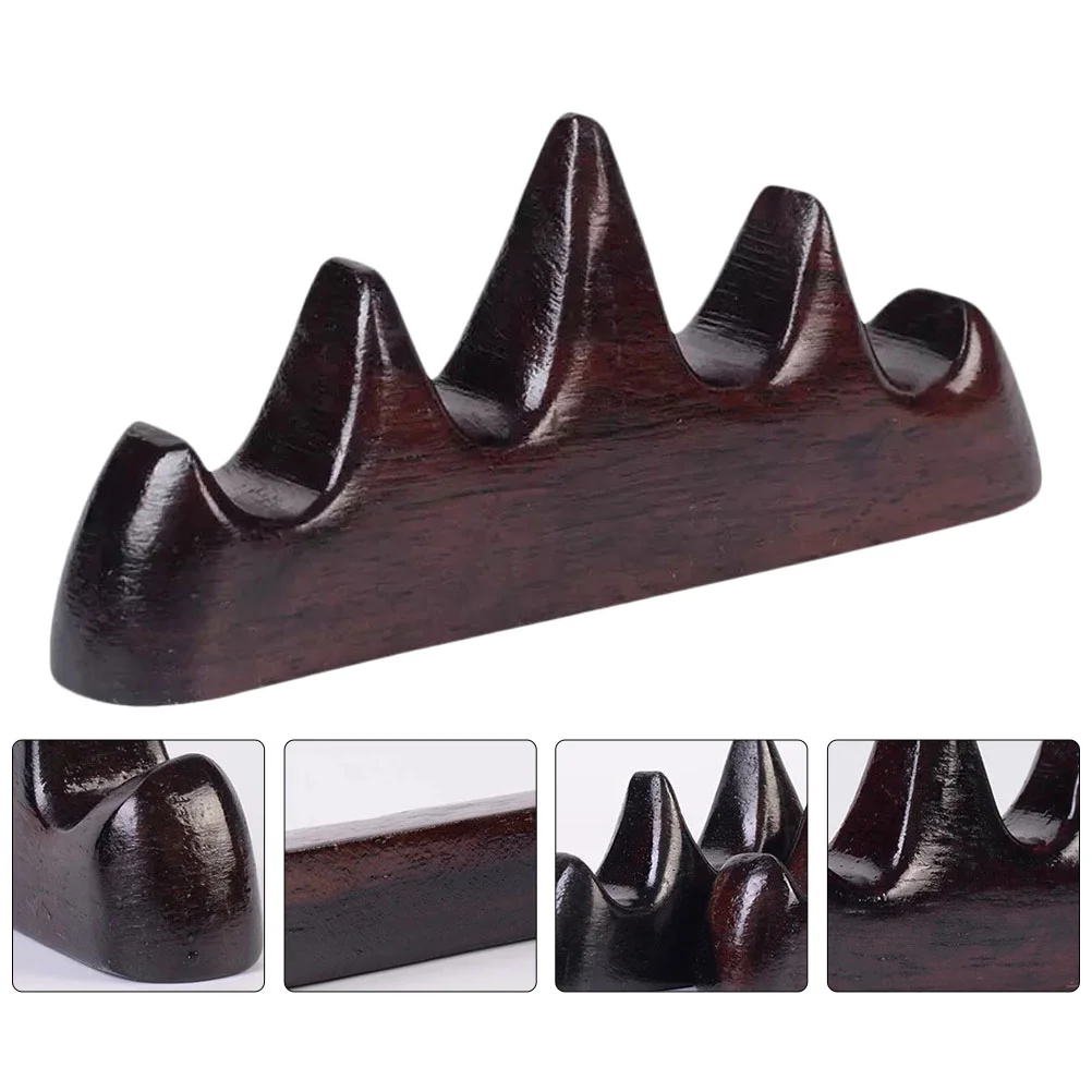 Wood Calligraphy Brush Holder Chinese Brush Rack Pen Rest Chinese Japanese Calligraphy Practice for Pen Brush Chopsticks Forks