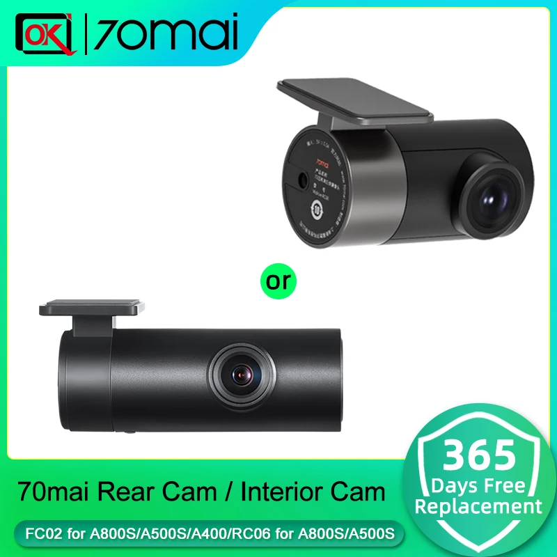 70mai Rear Dash Cam Rc06 For 70mai Dash Cam 4k A800s And 70mai