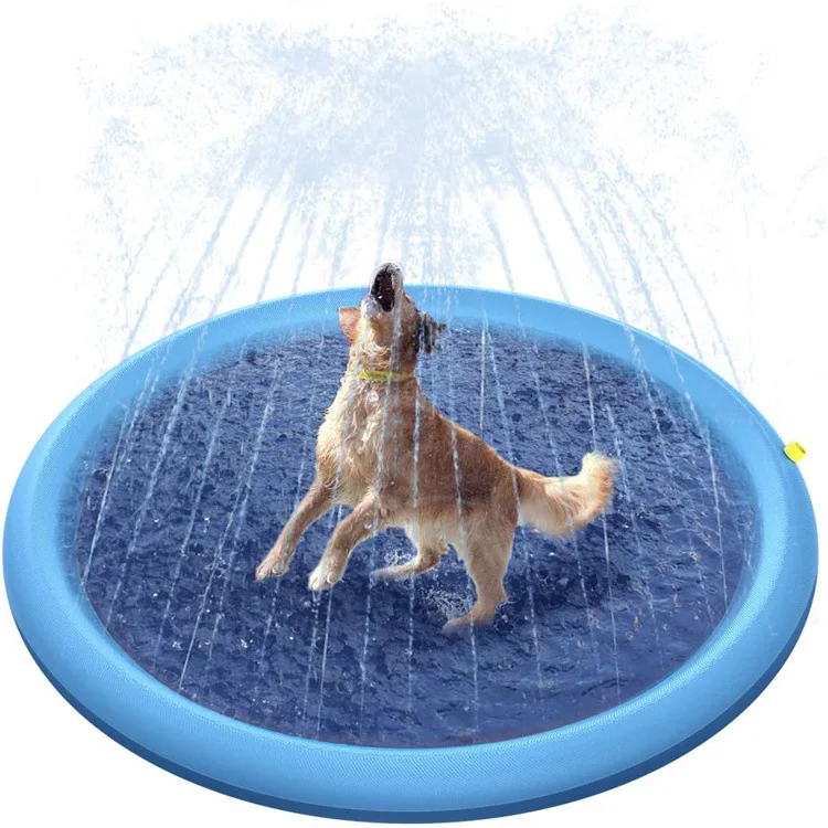 1/1.5/1.7m Spray Pad Toy Pet Dog Swimming Pool Folding Bathing Pool Children Dog Outdoor Water Playing Mat 1