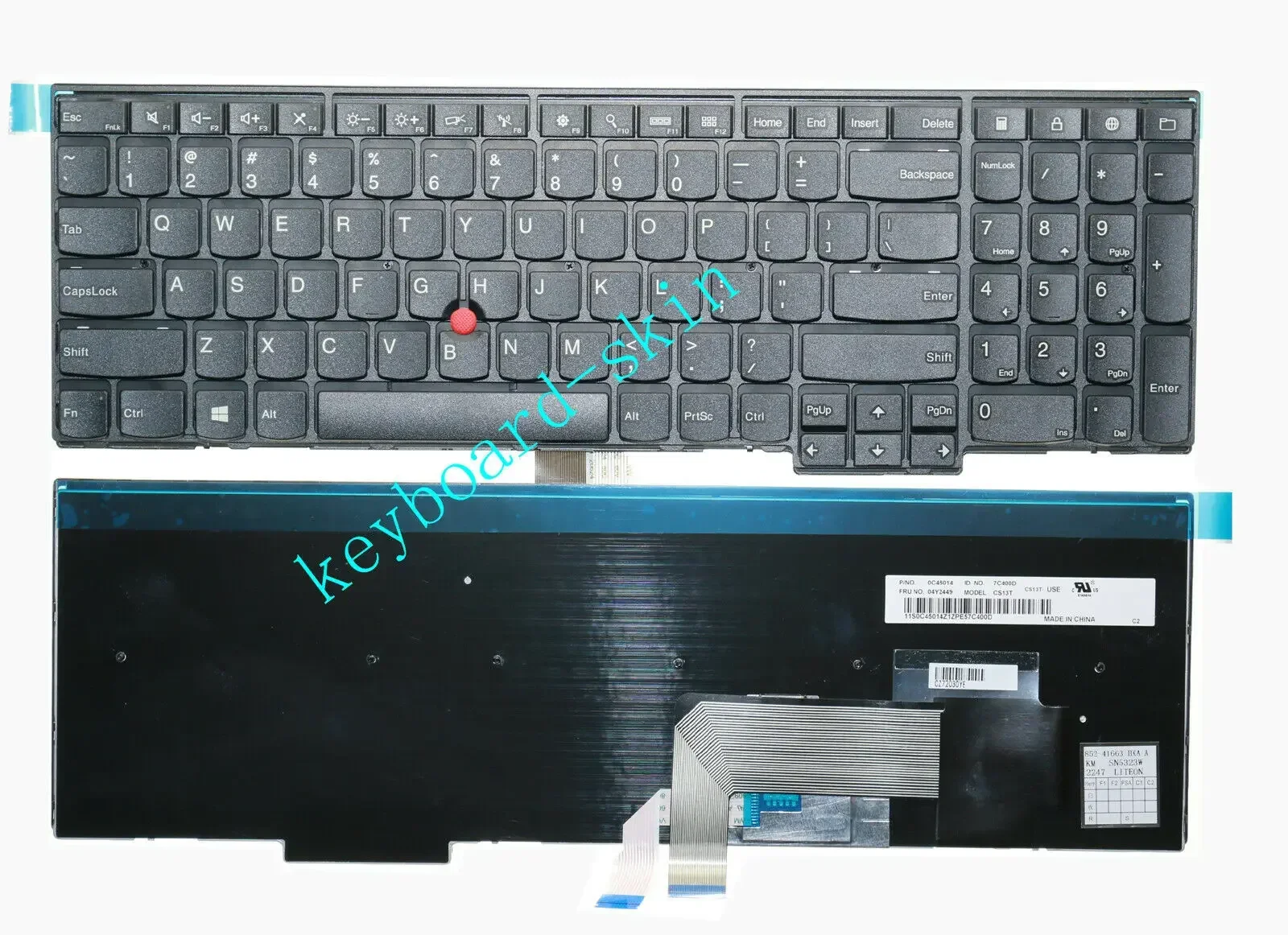 

New US Keyboard No-backlit for lenovo IBM Thinkpad P50s(Not compatible P50) laptop