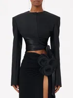 VGH الصلبة التخسيس تقسم زر معطف للنساء جولة الرقبة طويلة الأكمام خليط الدانتيل يصل الحد الأدنى معاطف الإناث موضة جديدة 1