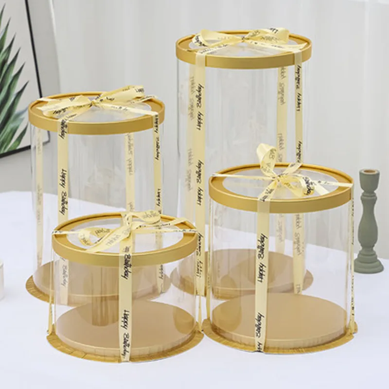 Caja De Regalo Transparente Hammont Paquete De 6 Para Regalos, Pasteles
