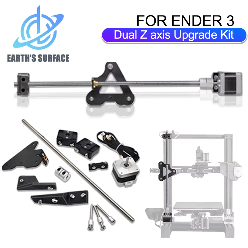 3D-Druckerteile für Ender 3 Dual Z-Achsen-Upgrade-Stangen-Kit mit Schrittmotor für Ender 3 3 Pro Ender 3 V2 3D-Drucker-Schraubenstangen-Kit