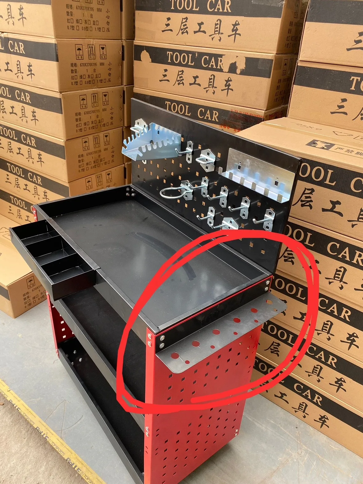 Multifunctional Auto Repair Tool Cart Three-Layer Drawer-Type Trolley Workshop Maintenance Mobile Thickened Shelf