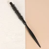 Hair Round Brush Comb Small Nylon Bristles Brush With Wooden Handle, For Curly Wavy Thick Thin Hair 5