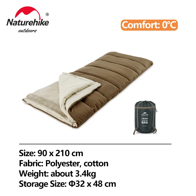 Naturehike Camping CR450 Sleeping Bag Waterproof 4 Season
