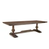 American solid wood dining table log casual home meeting table retro creative large board table French light luxury old long 5