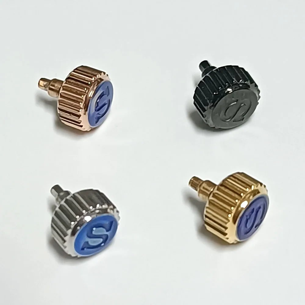 Screw-in GMT Case Crown Replace Watch Crown Engraved Signed 'S' Fits NH34 NH35 NH36 Movement