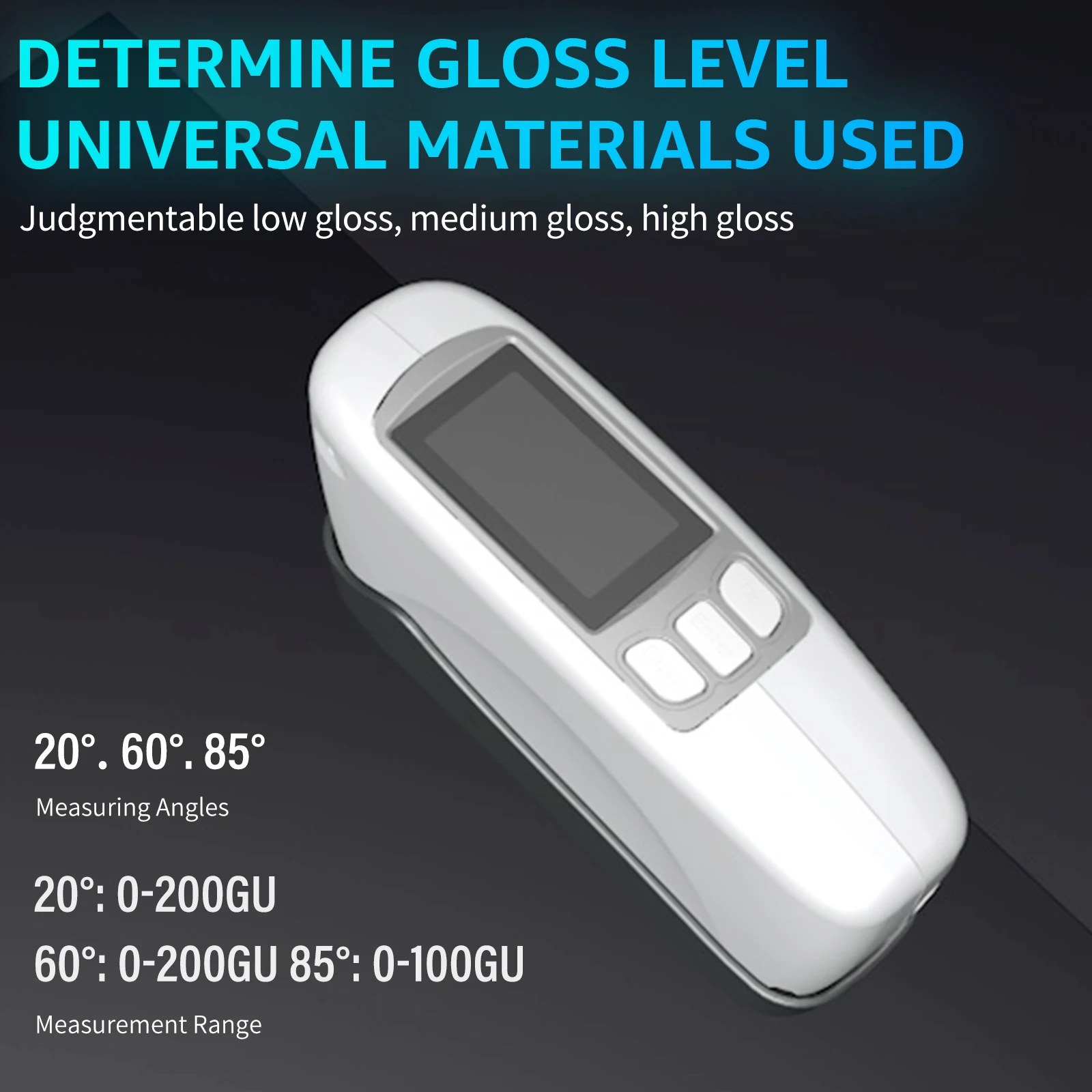 Mult-Angle Surface Gloss Meter 20/60/85 Angle Type-C Charge Glossmeter 0-200GU Range Free U Disk For PC Data Analysis