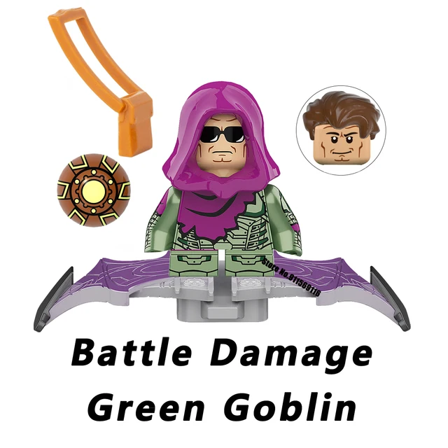 Brand DISNEY Green Goblin Mysterio Doctor Octopus Building Blocks Doctor Strange Sandman Electro Action Figure Kid Toy Bricks M-XP424