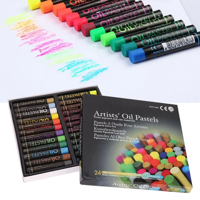 Oil Pastels, Crayons Oil Paint Sticks Performance Not Easy To Break For  Home 24 Colors 