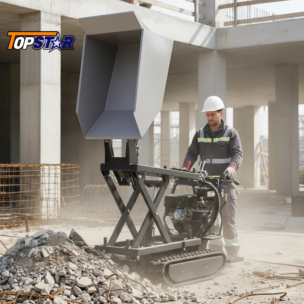 Hochwertiger Mini-Dumper-Truck 700kg EURO 5 EPA Schnelle Lieferung Raupenmini-Dumper Großhandelspreis