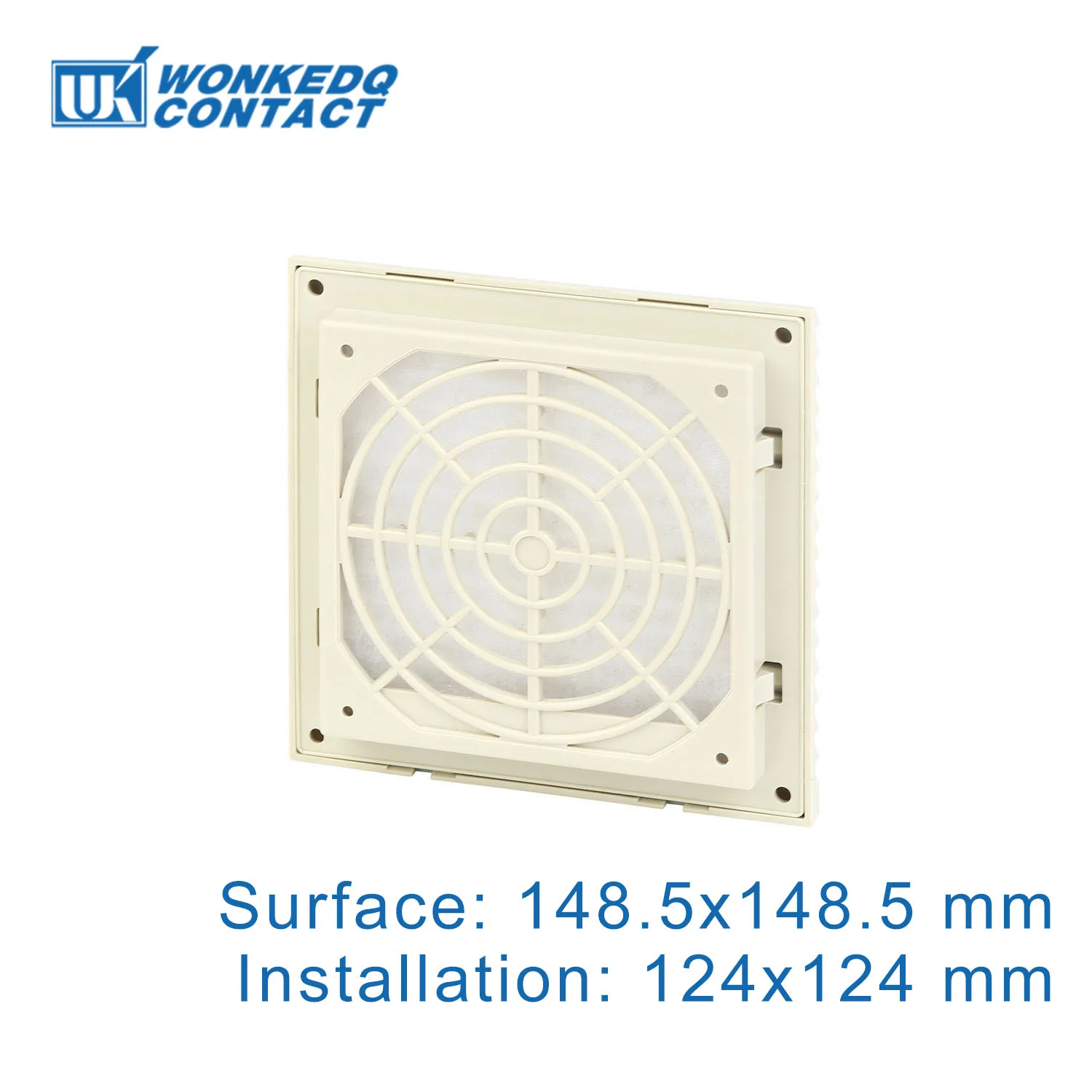 Cabinet Ventilation Filter Set Shutters Cooling Fan Grille Louvers Blower Exhaust Filter Panel 120mm 230V Without Fan