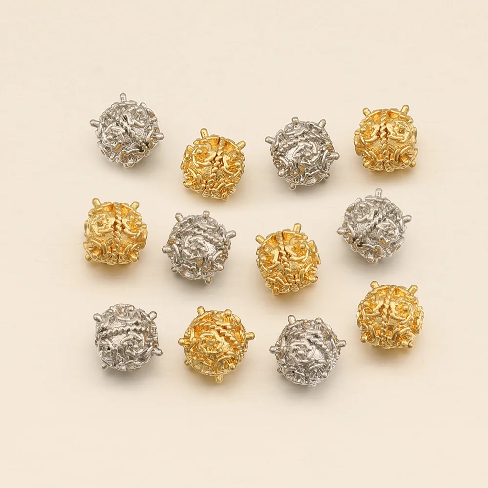 Cordial Design 7*7MM 100Pcs Jewelry Copper Bead/Round Shape/Genuine Gold Plating/Jewelry Findings & Components/DIY Hand Made - cordial
