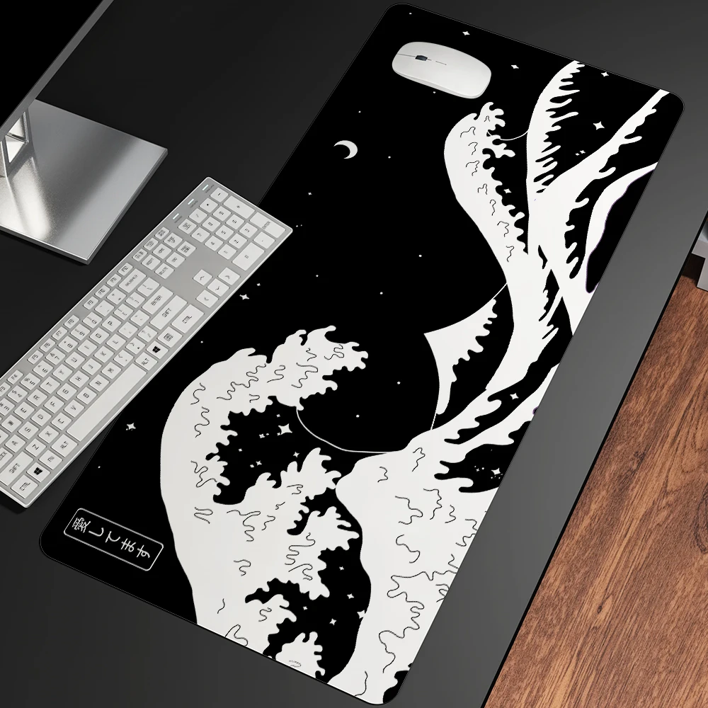 Gaming Mousepad Great Wave Off Art Large Size Natural Rubber For CS GO LOL